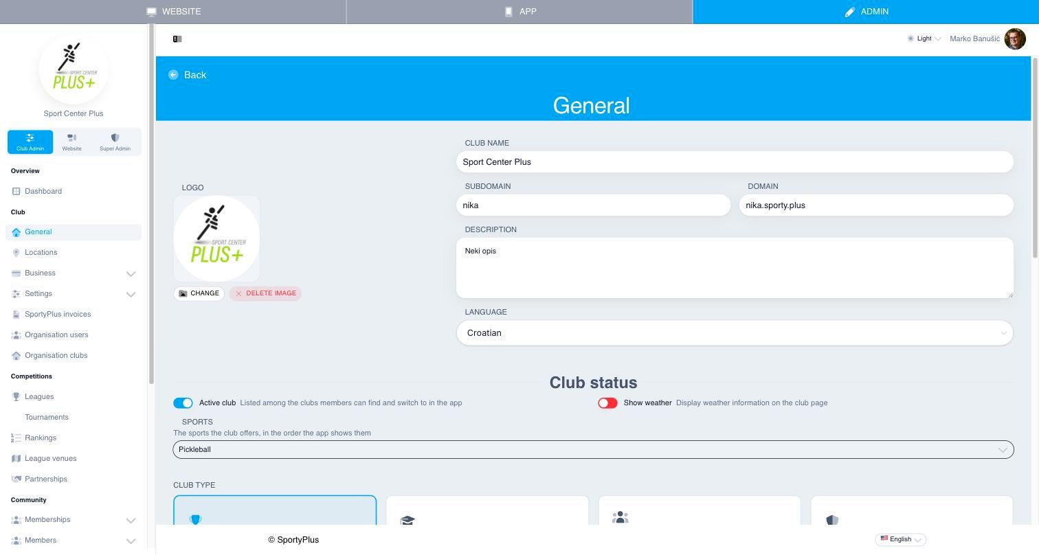 General settings