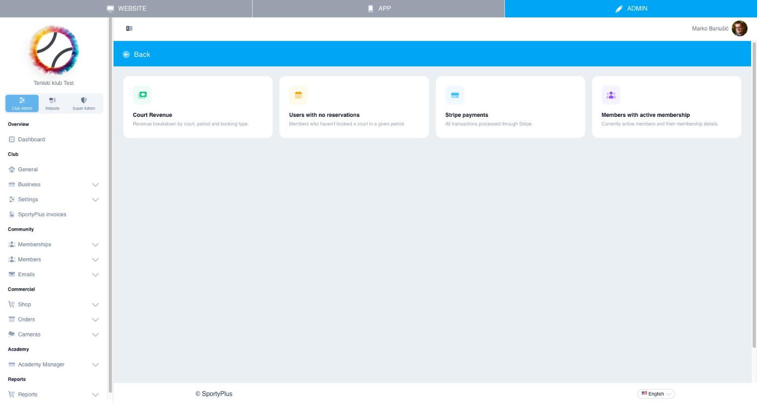 Reports overview